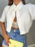 Camisa cropped com botões - branco