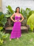 Vestido longo camadas no tricot premium - fúcsia - comprar online