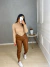 Calça jogger couro - marrom - loja online