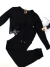 Imagem do Cropped nozinho renda - manga longa preto