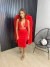 Conjunto de saia midi e cropped - vermelho - buy online