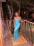 Vestido jeri tricot bordado - azul ceu