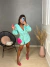 Macaquinho transpassado - azul turquesa - Amor de Peça - Looks Femininos Estilosos, Loja de Roupa Feminina Online