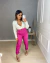 Imagem do Calça alfaitaria inspiração zara - rosa fúcsia P