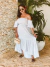 Vestido ciganinha poá branco