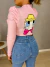Suéter manga princesa pato donald - rosa bebê - online store