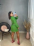 Vestido alfaiataria com manga e gola - verde na internet