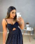 Image of Vestido longo camadas poá - preto