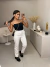 Calça alfaiataria insp zara risca giz - branca