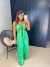 Conjunto em cetim com calça pantalona - verde bandeira - comprar online