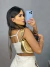 Conjunto no linho de calça jogger e cropped - bege na internet