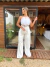 Top cropped flor em tule - branco - Amor de Peça - Looks Femininos Estilosos, Loja de Roupa Feminina Online