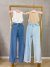 Image of Calça wide leg jeans barra desfiada - clara