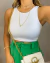 Cropped regata basic - branco