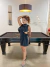 Image of Vestido curto com strass e fenda - preto