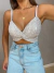 Cropped de paetê - branco
