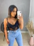 Body de renda chantilly - preto na internet