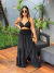 Image of Conjunto cropped e saia midi - preto