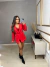 Body de renda manga longa - vermelho - loja online
