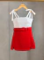 Short saia com fenda poliamida premium - vermelho - comprar online