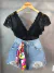 Short jeans claro - desfiado