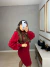 Vestido trançado com manga puff - vermelho