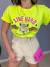 Blusa t-shirt live hard - amarelo lima