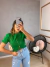Blusa cropped barra u - verde bandeira - comprar online