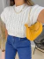 Colete em tricot trançado - branco