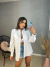 Camisa com cropped no crepe - branco