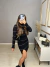 Imagem do Vestido com manga longa - listrado - preto