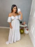 Image of Vestido longo ciganinha tomara que caia - branco