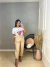 Blusa t-shirt estampa leopardo - branca - loja online