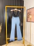 Calça flare com barra desfiada retrô - clara on internet