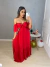 Image of Vestido longo ciganinha tomara que caia - vermelho