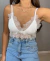 Cropped de renda luxo - branco
