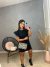 Vestido com manga em plumas - preto - Amor de Peça - Looks Femininos Estilosos, Loja de Roupa Feminina Online