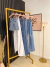 Calça wide leg jeans destroyed - branca na internet