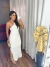 Vestido tricot premium frente única com amarração no pescoço - off white na internet