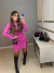 Vestido tubinho com fenda lateral - rosa lilás - comprar online