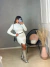 Vestido tubinho com manga longa no tricot - branco na internet