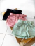 Short em suéde cós alto com cinto - rosa - online store