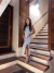Vestido midi listrado - canelado premium - preto e branco - comprar online