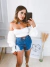 Cropped tomara que caia ciganinha - off white
