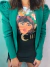 Blazer tricot modal - verde bandeira - Amor de Peça - Looks Femininos Estilosos, Loja de Roupa Feminina Online