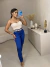 Calça alfaiataria skinny - azul forma pequena - veste 34 na internet