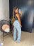 Calça wide leg jeans barra desfiada - clara - buy online
