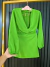 Vestido alfaiataria com manga e gola - verde - comprar online