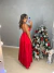 Vestido longo com camadas e decote - vermelho - Amor de Peça - Looks Femininos Estilosos, Loja de Roupa Feminina Online