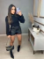 Short de couro eco - cós alto preto - loja online